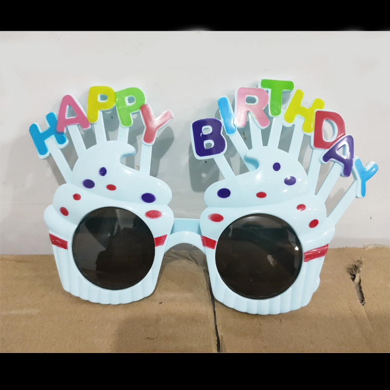 Wholesale Cake, White, Pink, Large Red Border, Decorative Plastic Birthday Glasses